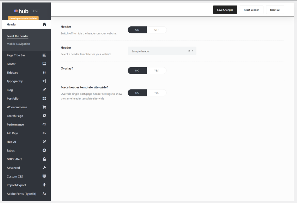 Accessing Theme Options - Hub Theme Documentation