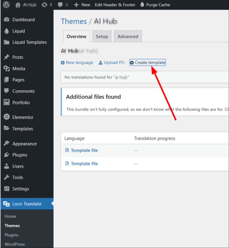 Translating Theme - Hub Theme Documentation